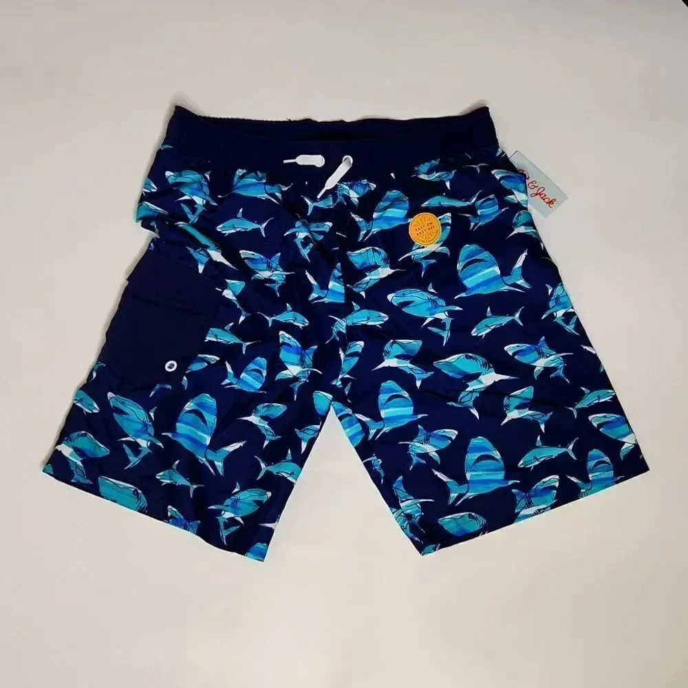 Cat & Jack Large Husky Shark Swim Trunks